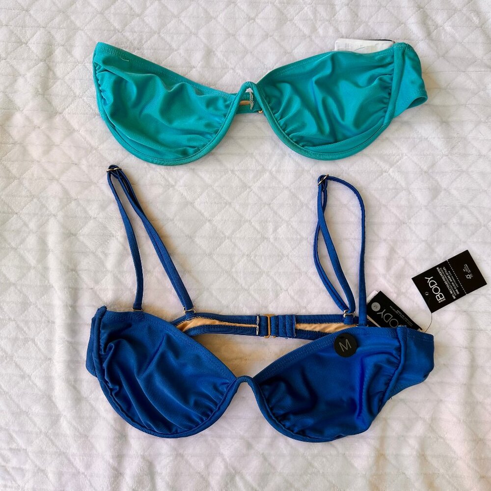 Two Cotton On "Body" bikini tops- medium & large